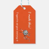 Breien Gift Labels met zorginstructies Cadeaulabel (Voorkant)