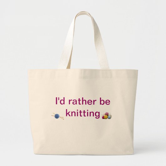 breien grote tote bag (Voorkant)
