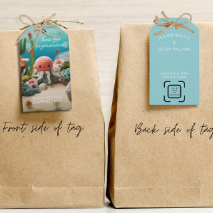 Breien Haak Business Bedankt Logo QR Cadeaulabel