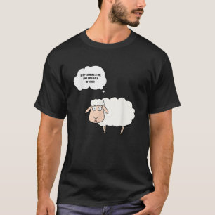 Breien Haak Grappig Schaap Grafisch Garen Bal Kin T-shirt