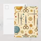 Breien Haak Sewing Tools Patroon Briefkaart (Voorkant / Achterkant)