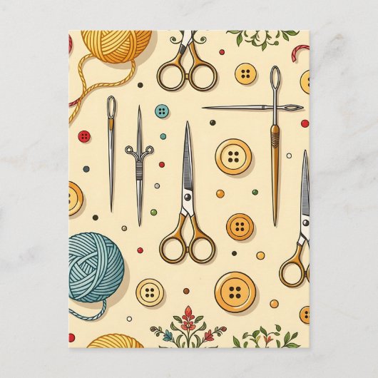 Breien Haak Sewing Tools Patroon Briefkaart (Voorkant)