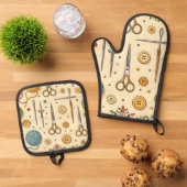 Breien Haak Sewing Tools Patroon Ovenwant & Pannenlap Set (Top down)