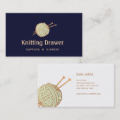 Breien haakgaren Ball Logo Visitekaartje (Voorkant / Achterkant)