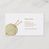 Breien haakgaren Ball Logo Visitekaartje (Achterkant)