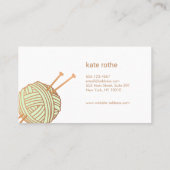 Breien haakgaren Ball Logo Visitekaartje (Achterkant)