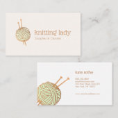 Breien haakgaren Ball Logo Visitekaartje (Voorkant / Achterkant)