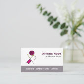 Breien Haakgaren Business Card Template Visitekaartje (Staand voorkant)