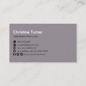 Breien Haakgaren Business Card Template Visitekaartje (Achterkant)