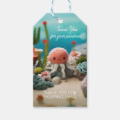 Breien haakwerk dank u Logo QR Cadeaulabel (Voorkant)