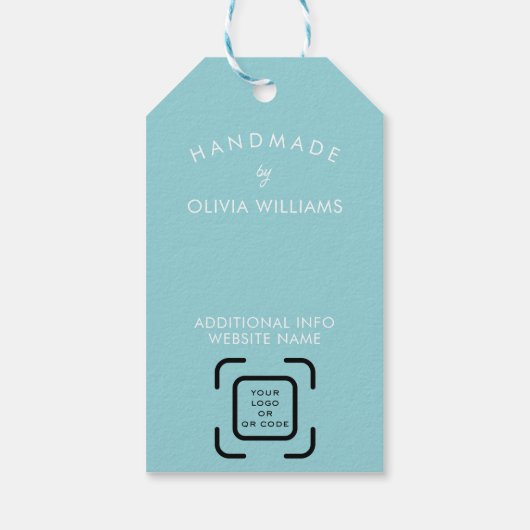 Breien haakwerk dank u Logo QR Cadeaulabel (Achterkant)