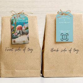 Breien haakwerk dank u Logo QR Cadeaulabel