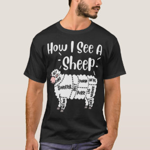 Breien Hoe Ik Een Schaap Zie Garens Wol Breister N T-shirt