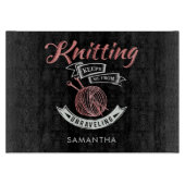 Breien Houdt Me Van Uitrafelen Persoonlijk Snijplank (Voorkant)