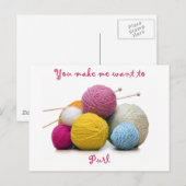 breien humor briefkaart (Voorkant / Achterkant)