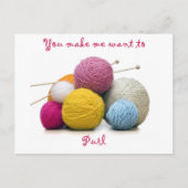 breien humor briefkaart (Voorkant)