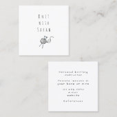 Breien Instructor Garen Vierkant Minimalist Vierkante Visitekaartje (Voorkant / Achterkant)