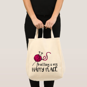 Breien is mijn geluksoord tote bag