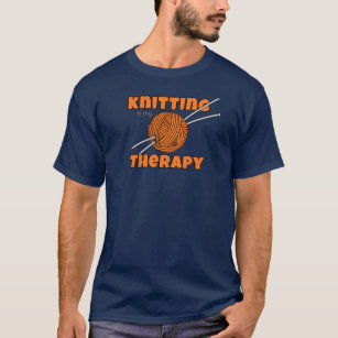 Breien is mijn Therapie Garen Bal & Naalden Grafis T-shirt