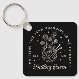 Breien is mijn therapie garen hamsteren sleutelhanger