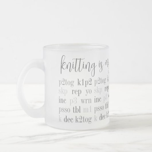 BREIEN IS MIJN TWEEDE TAAL Frosted Glass Mok (Links)