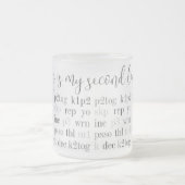 BREIEN IS MIJN TWEEDE TAAL Frosted Glass Mok (Center)