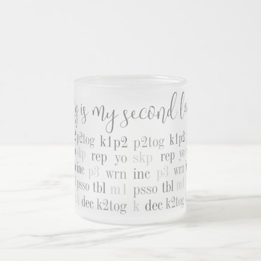 BREIEN IS MIJN TWEEDE TAAL Frosted Glass Mok (Center)