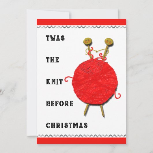 Breien Kerst Vakantiekaart Feestdagenkaart (Voorkant)