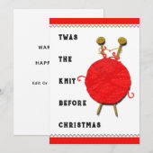 Breien Kerst Vakantiekaart Feestdagenkaart (Voorkant / Achterkant)