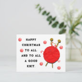 Breien Kerstvakantie Briefkaart (Staand voorkant)