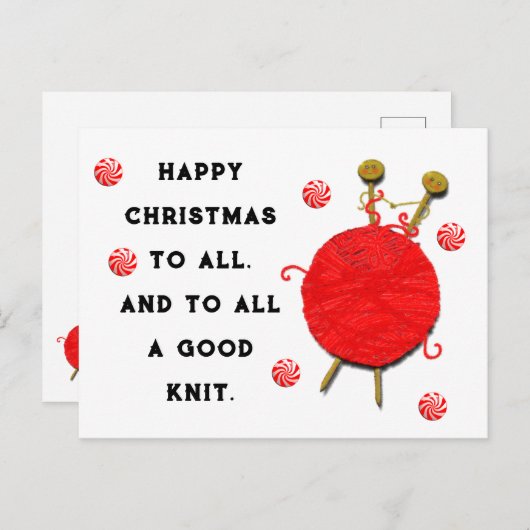 Breien Kerstvakantie Briefkaart (Voorkant / Achterkant)