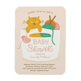 Breien Kitten Baby shower Magnet Magneet