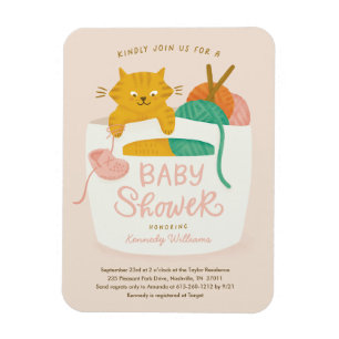 Breien Kitten Baby shower Magnet Magneet