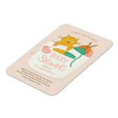 Breien Kitten Baby shower Magnet Magneet (Linkerzijde)