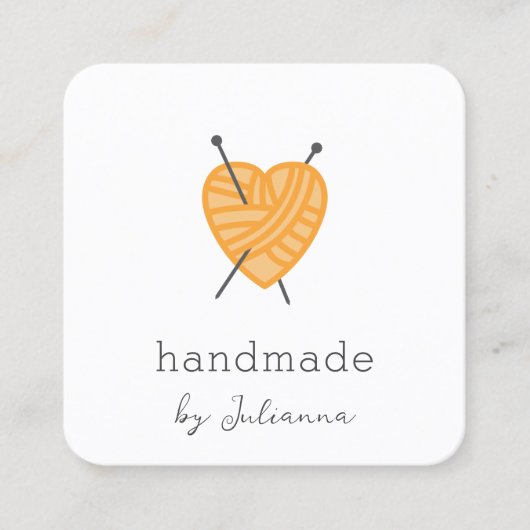 Breien kleine visitekaartje insert (Voorkant)