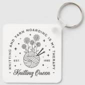 Breien koningin grappige garen hamster sleutelhanger (Achterkant)