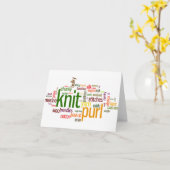 Breien Lexicon - woorden voor breiers! Brei op! Kaart (Gele Bloem)