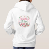 Breien Mama - Pullover Hoodie (Wit) (Achterkant)