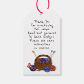Breien mand garen kunst kledingstuk Label Cadeaulabel (Voorkant)
