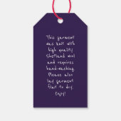 Breien mand garen kunst kledingstuk Label Cadeaulabel (Achterkant)