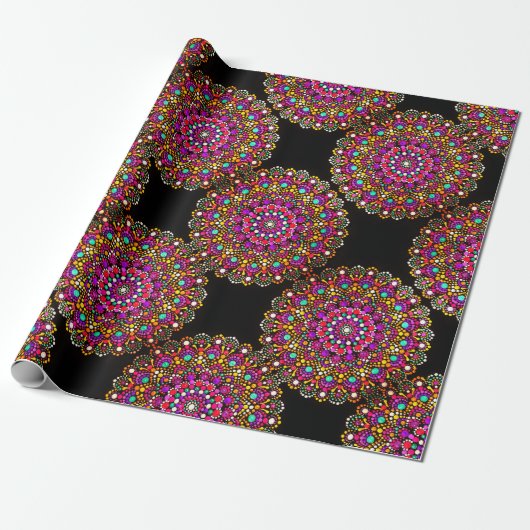 Breien Mandala Wrapping Papier (Uitgerold)