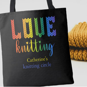 Breien met Kleurrijke Moppen Breiclub Tote Bag