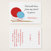 Breien met liefde breien Knitter's Hang Label Visitekaartjes (Voorkant /achterkant)