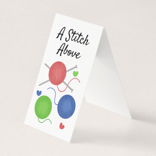 Breien met liefde visitekaartje (Voorkant)