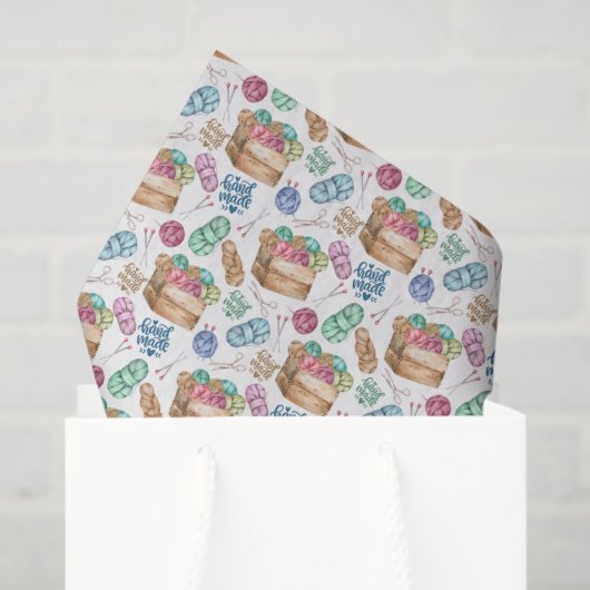 Breien met vloeipapier tissuepapier (Cadeauzakje)