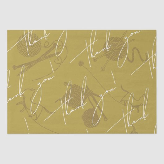 Breien naalden garen dank u tissuepapier (Voorkant)