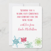 Breien naalden vlinders ambachten Kerstkaart (Achterkant)