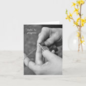 Breien Note Kaart - Kalm. In uitvoering. (Gele Bloem)