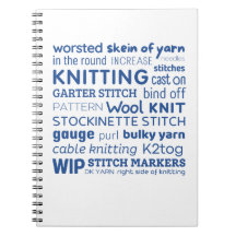 Breien Notitieboek - Knitter's Word Collage