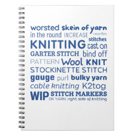 Breien Notitieboek - Knitter's Word Collage